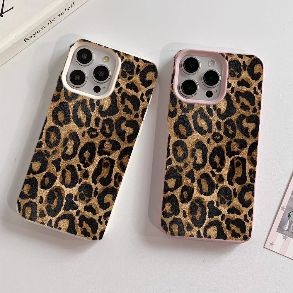 Leopard Print Chain Phone Case