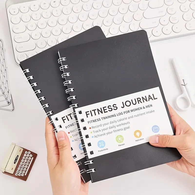 Daily Exercise & Nutrition Planner - Fitness Journal Spiral Notebook