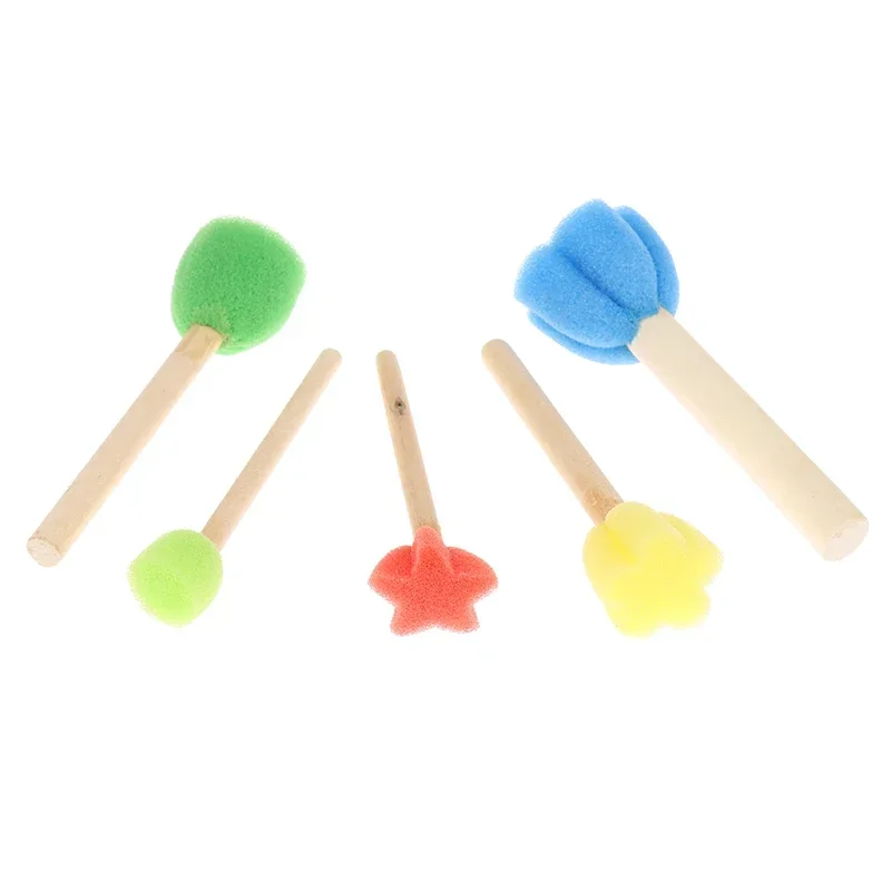 Sponge Stamp Brush Kits Kids Toddler Sponge Stamp Brush Kits Flower Drawing Toys for Children Paint Educational Art and Craft Creativity Boys Girls