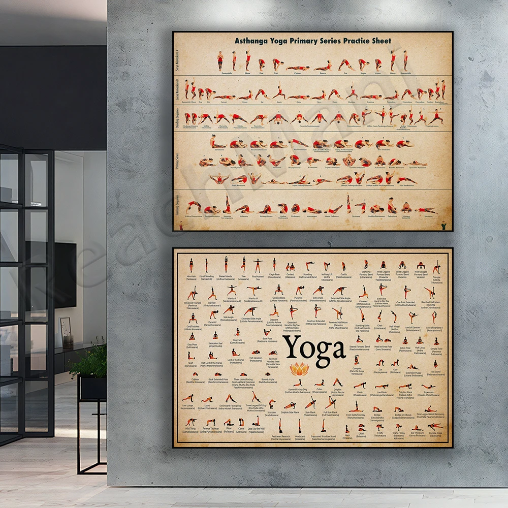Yoga Posters, Iyengar Yoga Asanas, Ashtanga Yoga Beginners Worksheets, Yoga  Asana Levels, Yoga at Home, Meditation Posters - AliExpress