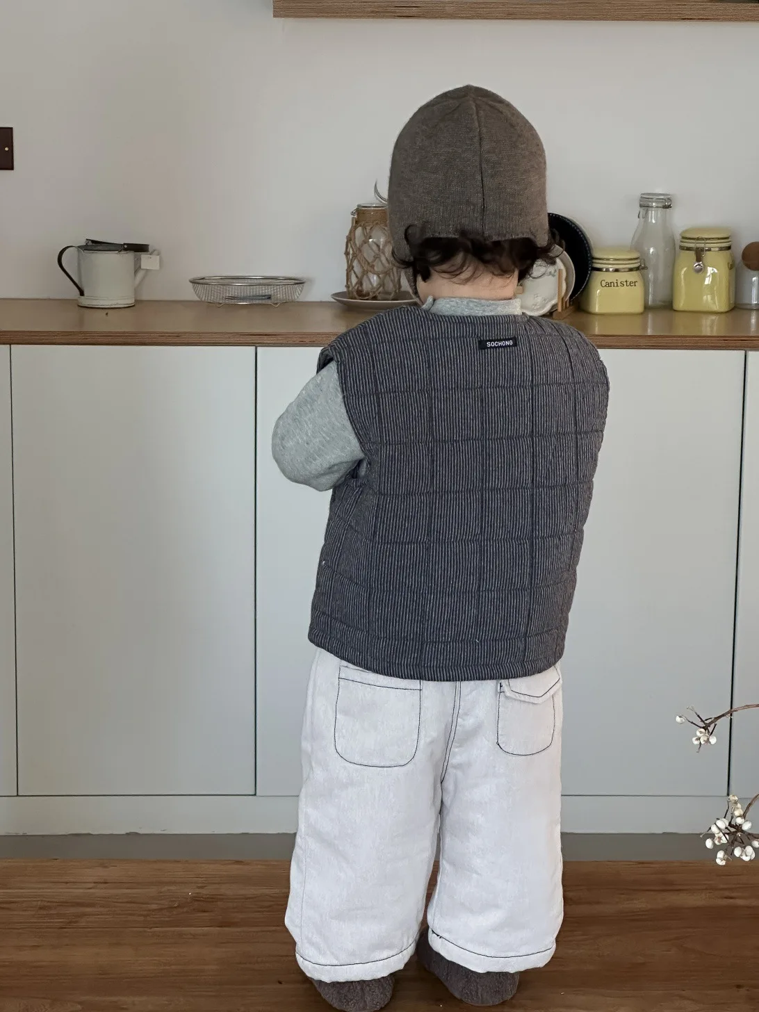  여아 코트 용 체크무늬 가디건 남아용 면 패딩 조끼 2025 겨울 신상  민소매 따뜻한 조끼 플러스 벨벳 두꺼운