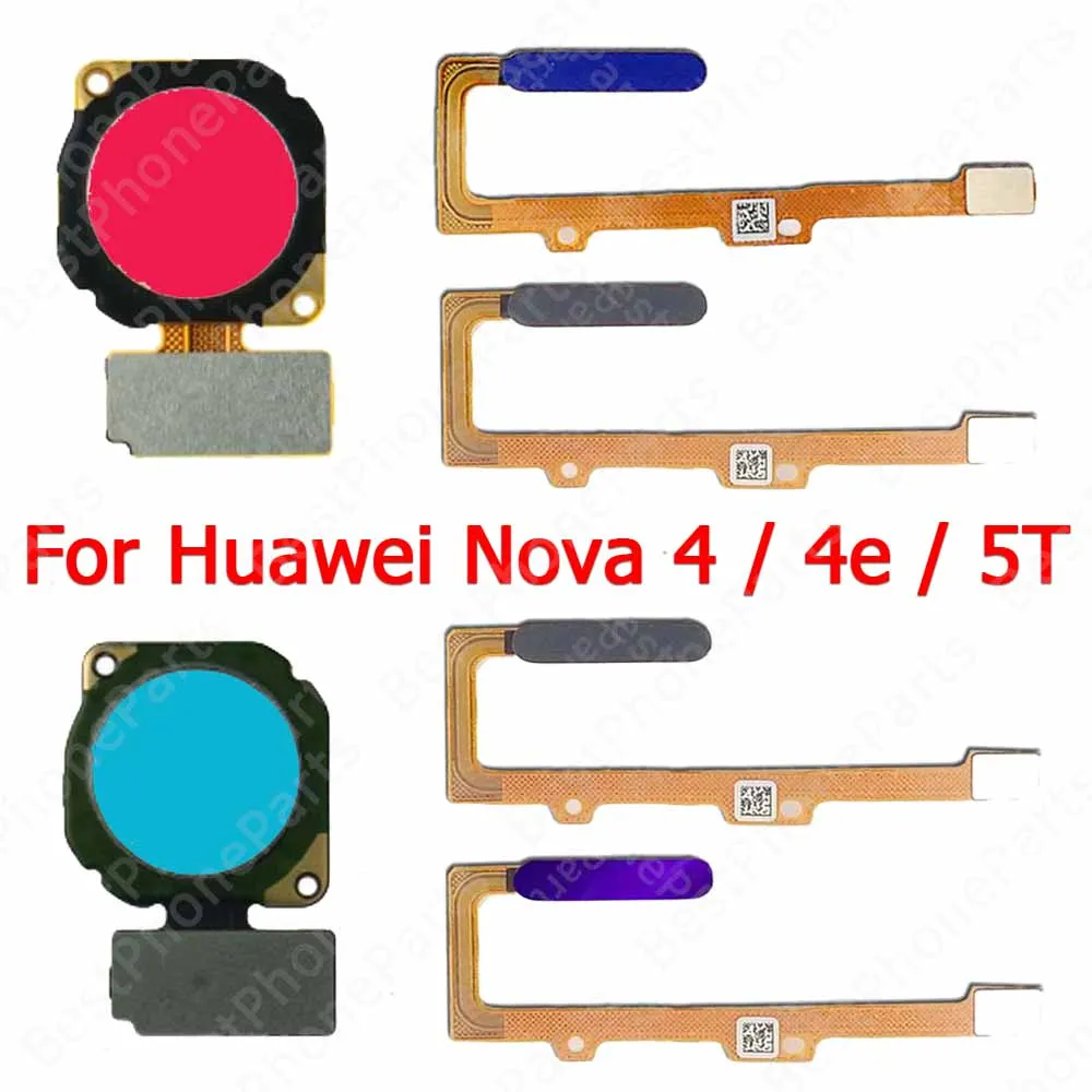 

Fingerprint Sensor Flex Cable For Huawei Nova 4e 5T 4 Home Button Finger Print Scanner New Touch Menu Spare Parts