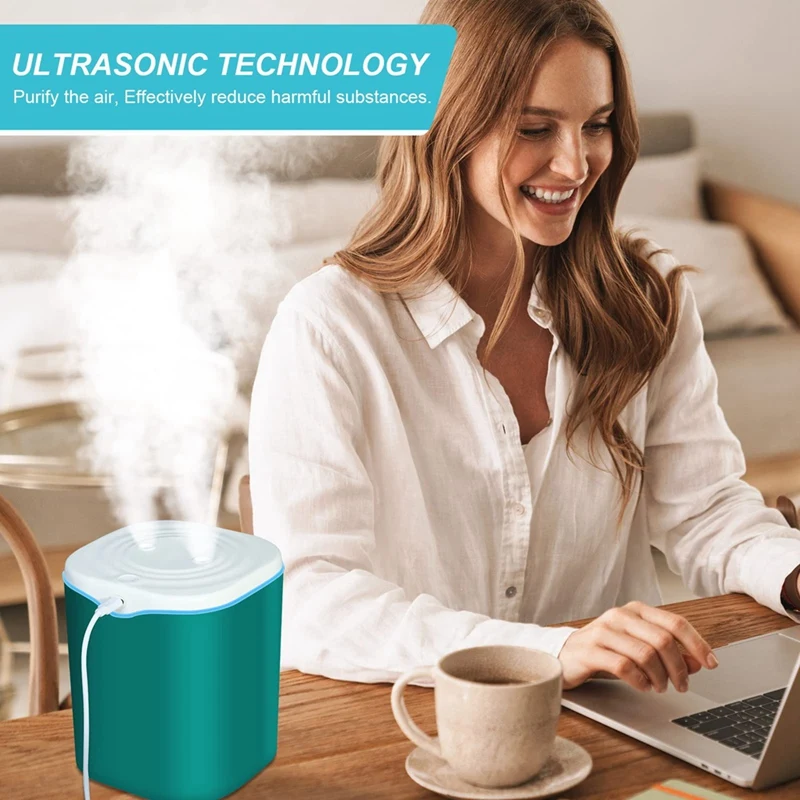 

Humidifiers For Bedroom, 2.2L Cool Mist Humidifiers For Bedroom, USB Portable Desk Humidifier, Quiet Ultrasonic