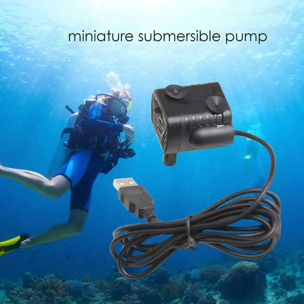 USB-1020 Micro Submersible Pump DC3.5V-9V 3W Aquarium Fish Tank Fountain Pond water Pump For Garden Fish Pond