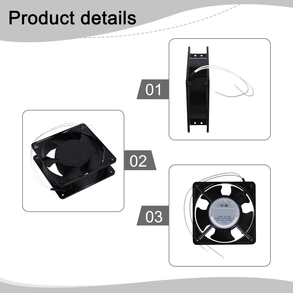 Axiale ventilator met hoge temperatuur, metalen bladen voor branders Axiale ventilator met hoge temperatuur, metalen bladen voor branders