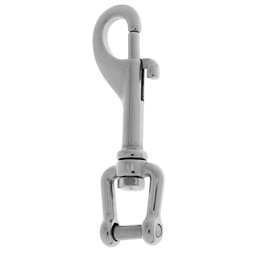 Single End Bolt Hook Shackle Marine Grade 316 Stainlee Steel for Scuba Diving Camera Strap Keychain Tarp Covers Clothesline