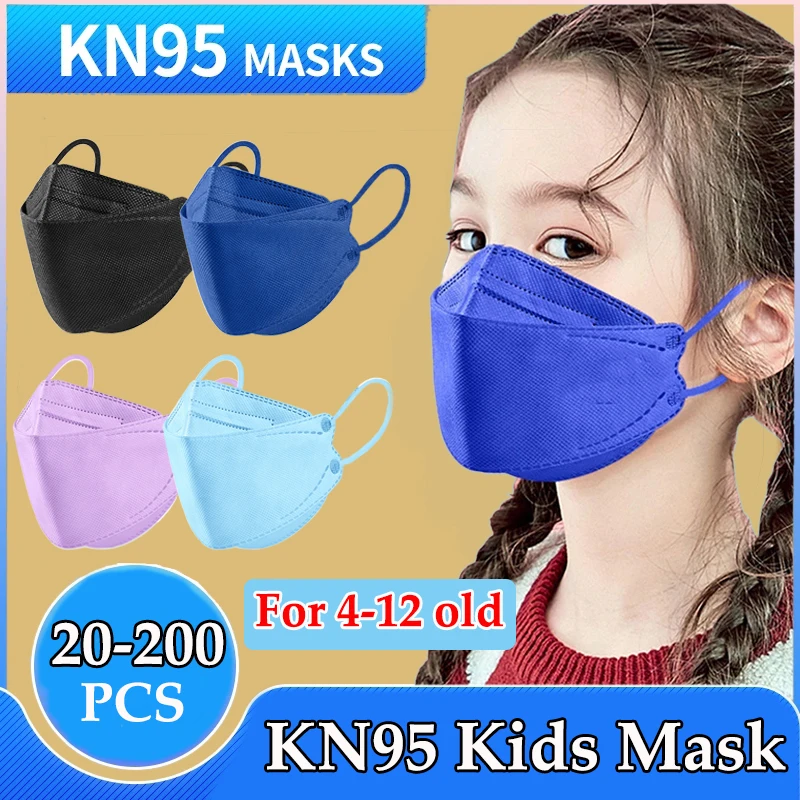 

KN95 Children Mask Mascarilla fpp2 Homologada Protective Mascarillas fpp2 Niños Respirator ffp2 Black mask Child KN95 Kids Masks