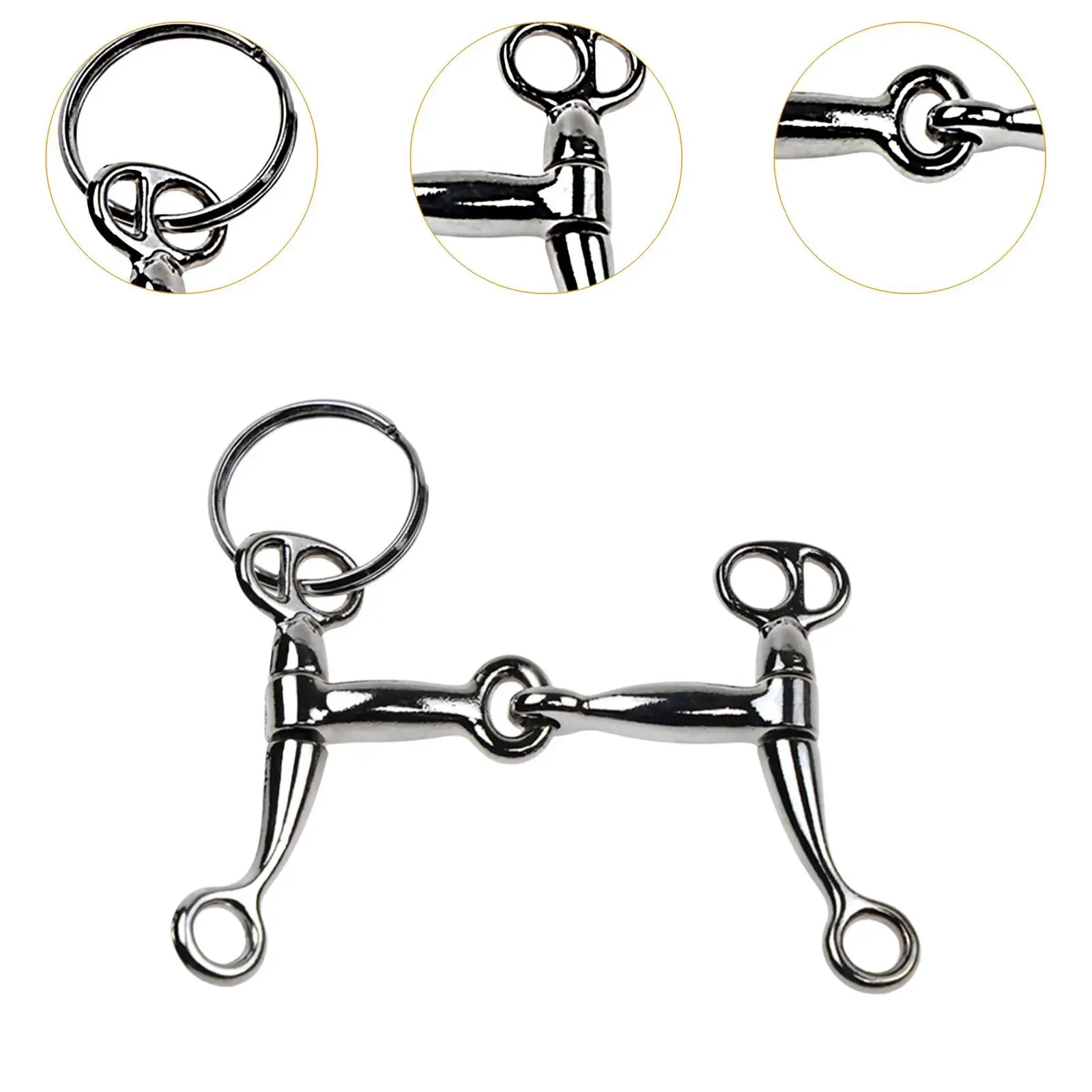 Porte-clés Mors De Cheval – Alliage Argent – Détachable – Thème Animal – Neuf