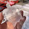 Natural Selenite Tortoise Statue Healing Crystal Quartz Hand Carved Figurine Reiki Gem Fengshui Home Decoration 1pcs 1