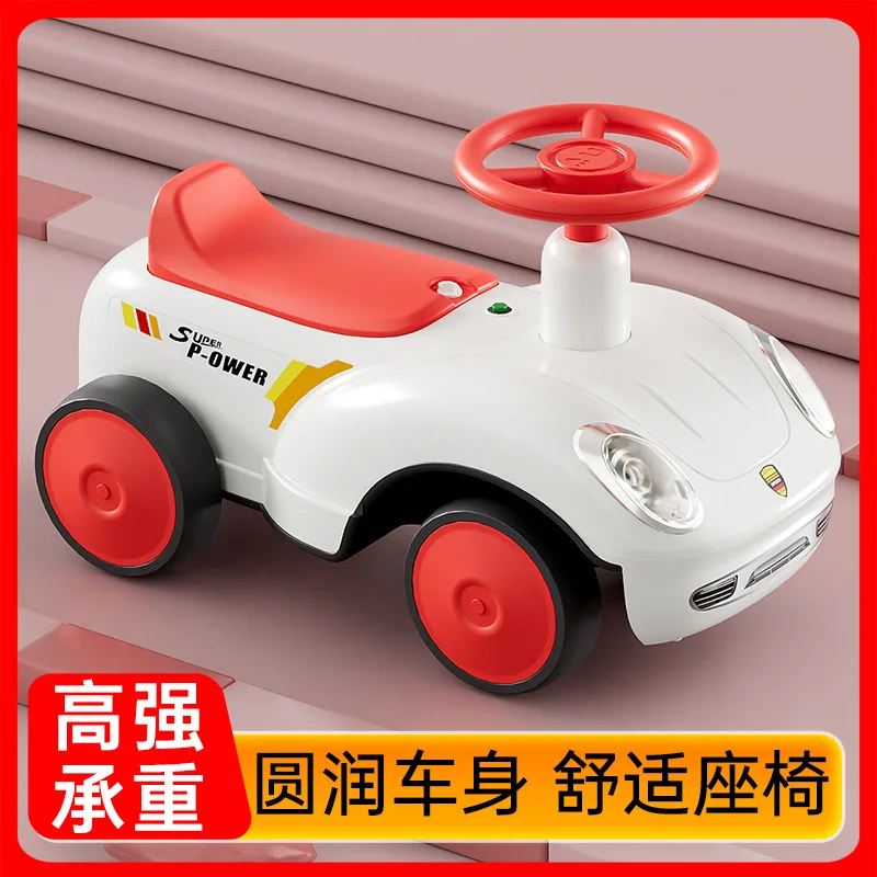 Children's Slide Car New Car Baby Scooter Toy Music Light Smooth Driving Anti Rollover Balance