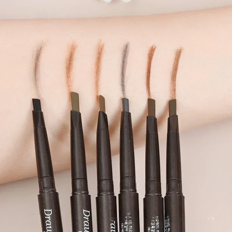 Double Head Eyebrow Enhancers Pencil Tattoo Waterproof Long Lasting Professional Brow Pen With Eyebrow Brush Natural Eye Makeup 4