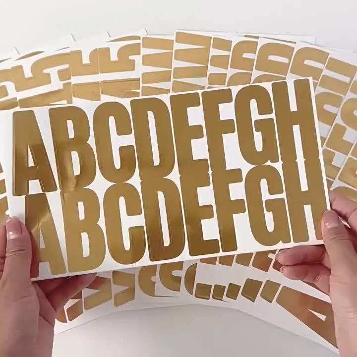 8 vellen glitterstickers - 8 vellen - 640 letters van het alfabet