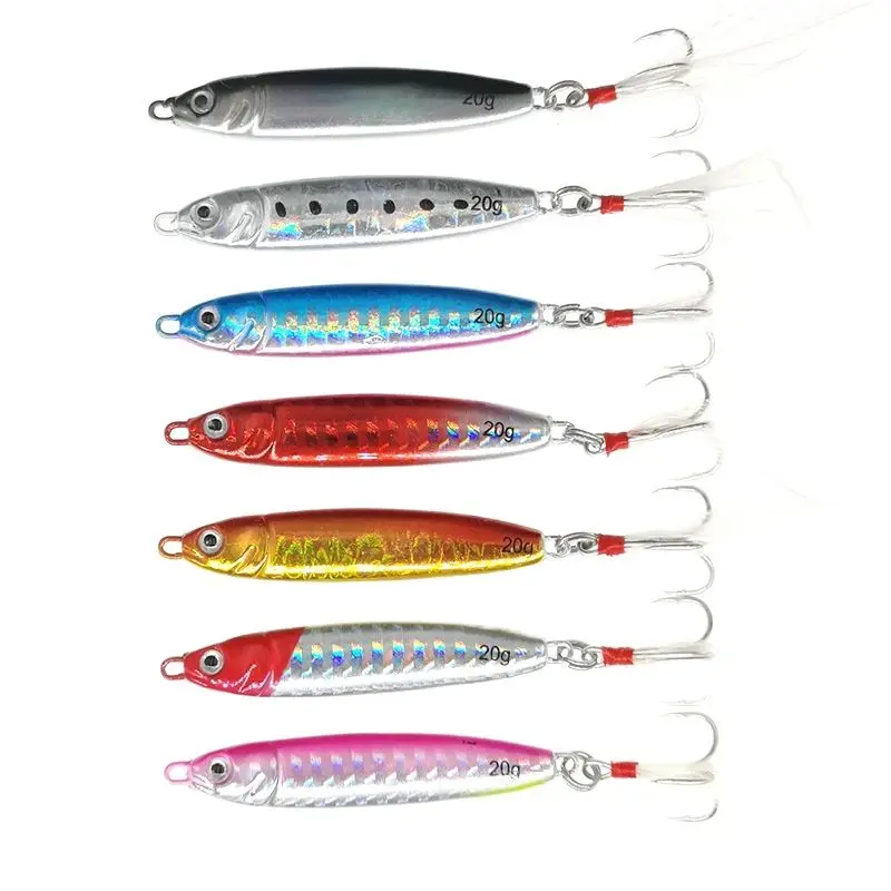 10152030gjigShoneHardSpinningBaitFeatherMetaljiggerFishing