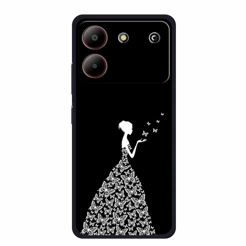 Sleek Black Silicone Soft Back Cover Case