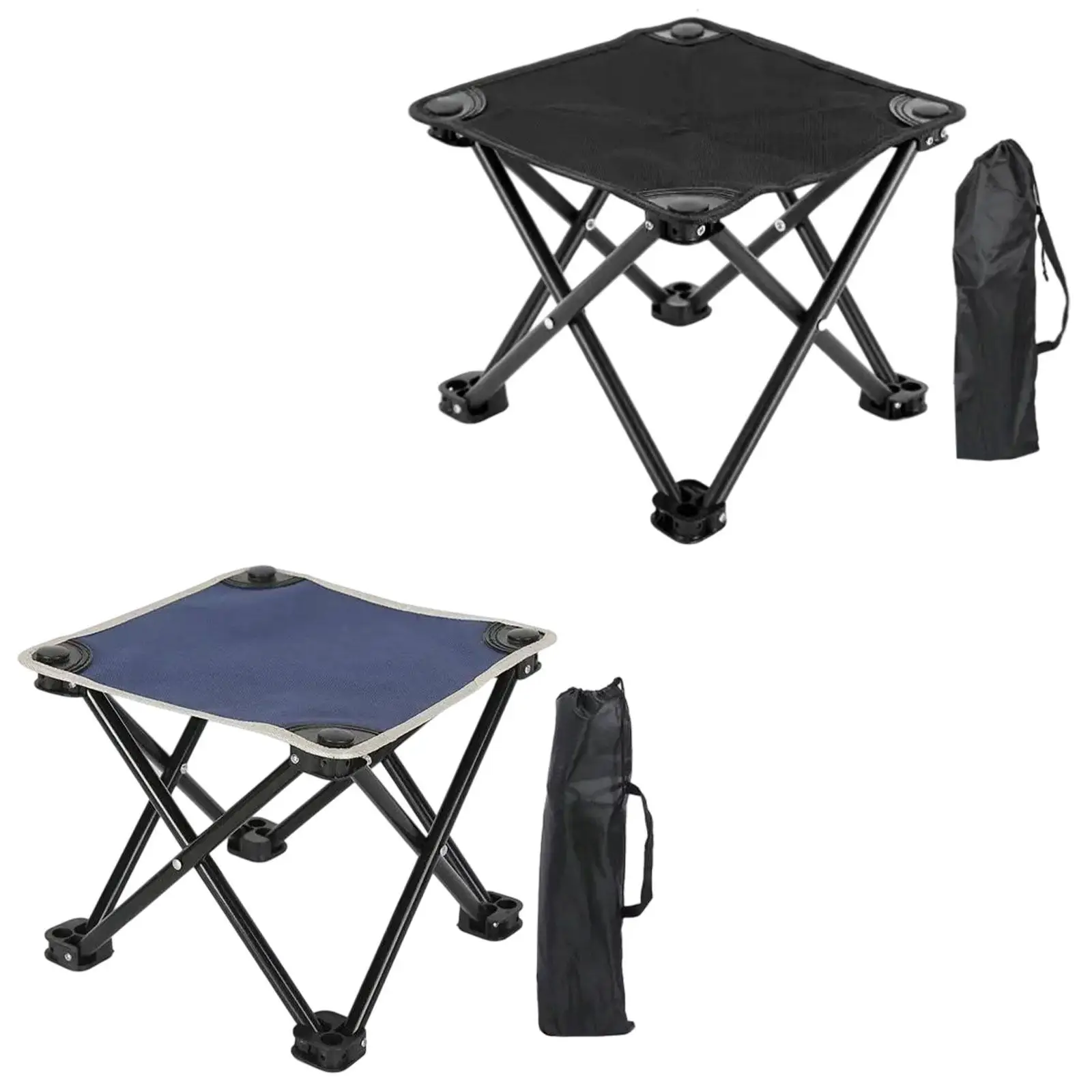 Camping Stool Recliner Foot Rest Sturdy Practical Compact Outdoor Folding Stool with Carry Bag for Park Traveling Backpacking