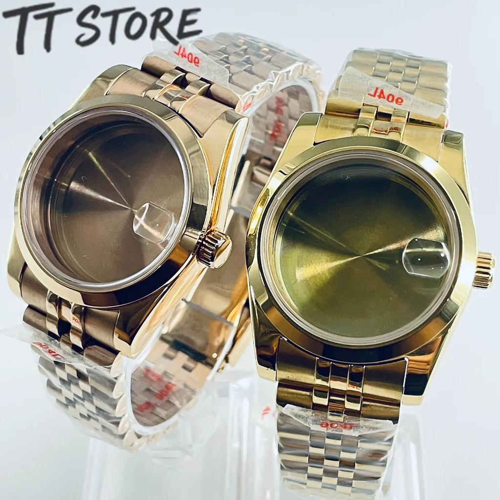 Gold Rose Watch Case with Top Waterproof Sapphire Crystal