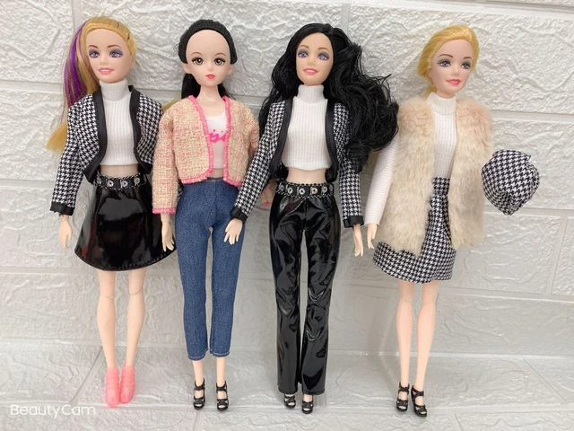 Tenue de poupée Barbie 2 pièces/ensemble = manteau coloré + jupe courte  faite à la main avec animaux et chats, vêtements, accessoires et jouets -  AliExpress