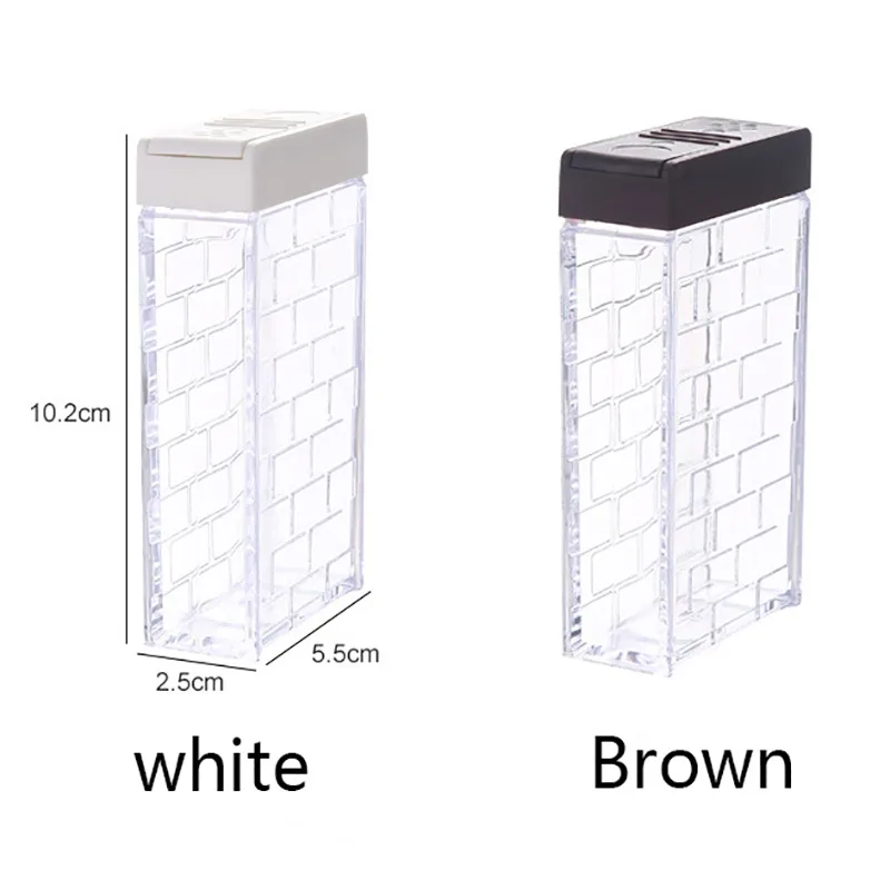 Transparent Spice Jar Set Salt and Pepper Seasoning Bottle Colorful Lid Kitchen Condiment Cruet Storage Container  Spice Rack 4