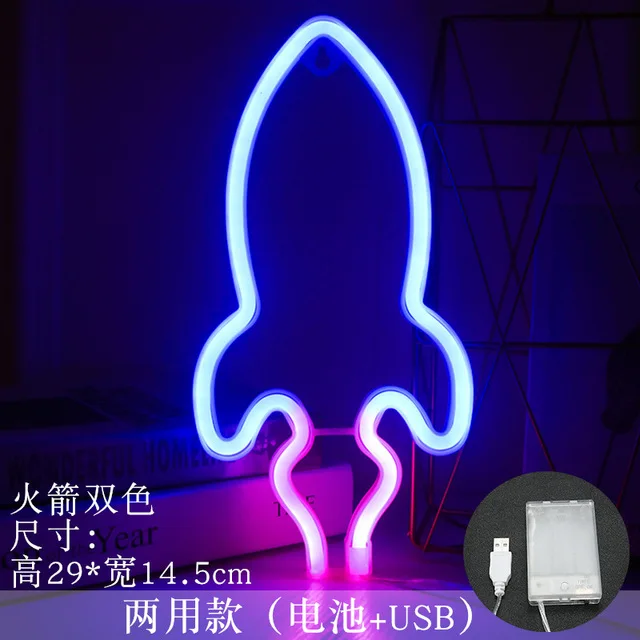 JEMESI Lampada al neon arcobaleno, luce notturna LED ricaricabile, lampada decorativa per camera da letto, compleanno, bar, feste, regalo per bambini
