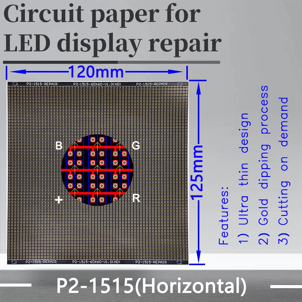 

P2-1415-1515(HL) Circuit Paper,Horizontal lamp which is rare，120X125mm ,Used for repairing damaged PCB pads