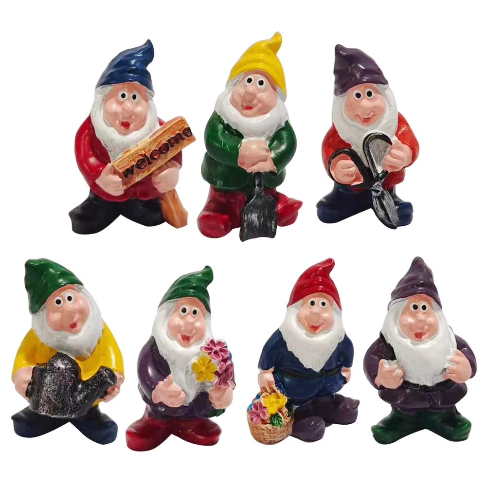 Creative Gnome Dwarf Art Sculptures Mini Dwarf Funny Miniature Micro Landscape Outdoor Figurine Ornament Tabletop Lawn Porch Dec resin statue,resin handicraft ornaments,garden statue,resin ornament,resin ornaments,garden decoration,animal ornaments