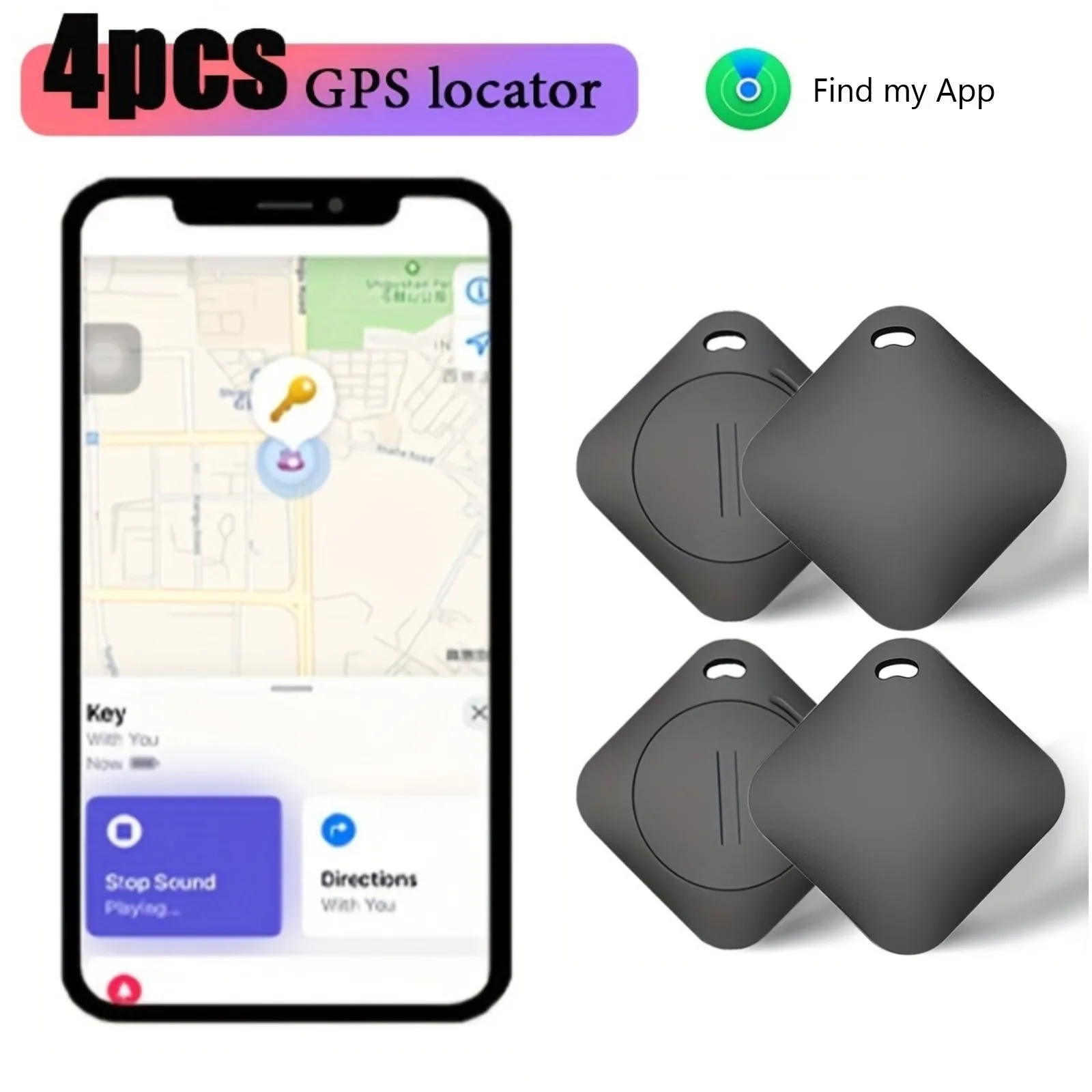 4PCS Tracking Device For Apple Find My Key Smart iTag Child Finder Pet Car GPS Lost Tracker Smart Bluetooth Tracker IOS System