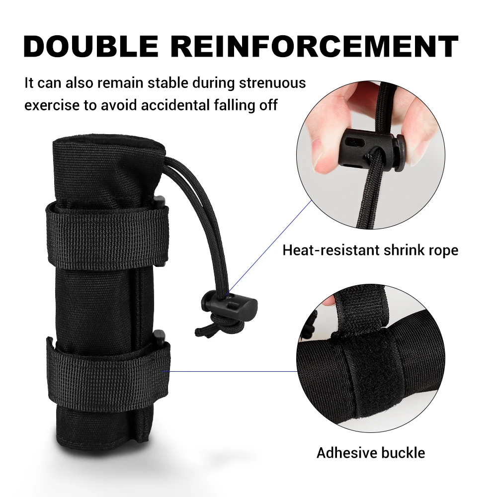 6" Suppressor Cover Heat Resistant Suppressor Wrap Sleeve with Burn Proof Fiber Barrel Protector Cover Case for Hunting Shooting