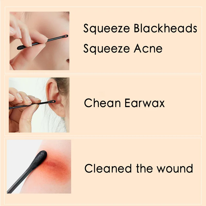 Disposable Ear Cleaner Individually Packaged Cotton Swab Ear Cleaner Squeeze Blackheads  Acne Clean Earwax Earpick Health Care 3