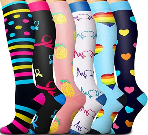 

Compression Socks Women Men 20-30 MmHg Knee High Running Sport Stockings Pregnant Edema Anti Fatigue Pain Relief Varicose Veins