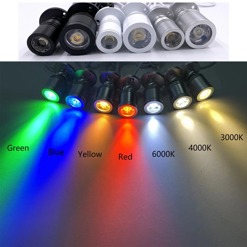LED Spotlight Mini 1W/3W Jewelry Display DC5V With Switch USB Interface Shop Cabinet Interior Toy Decoration Desktop Focus
