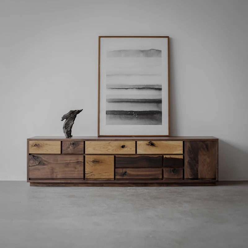 Chest Of Drawers Designer Furniture Living Room Cabinet Armario Wooden TV Stand Television Cab Inet Black Walnut