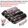 Motorcycle Yoshimura Exhaust System Modify Muffler Middle link Pipe DB Killer For KTM DUKE 125 250 390 ADV Adventure 2020 2021