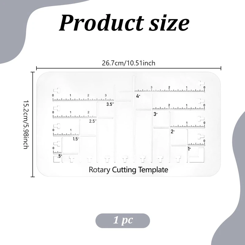 ABUL-Boxy Bag Making Templates Acrylic Cutting Templates With Scale Bag Maker Boxed Bottom Cutting Template