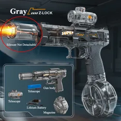 High - Capacity LED Water Blaster - Upgraded Automatic Summer Toy (Gray)