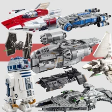 

Razor Crest Compatible 75292 1023PCS 5 Figures Building Kit Bricks Spaceship Constructor Birthday Present Christmas Gift for Kid