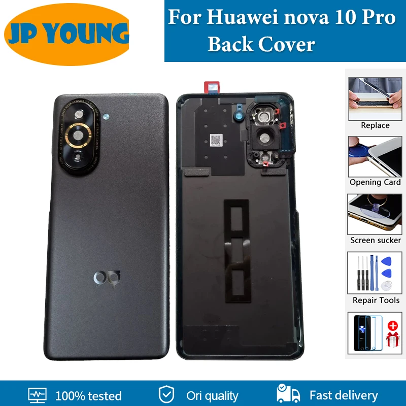 

Оригинальная задняя крышка для Huawei nova 10 Pro, задняя крышка аккумулятора, внешняя крышка корпуса, задняя крышка, запасные части