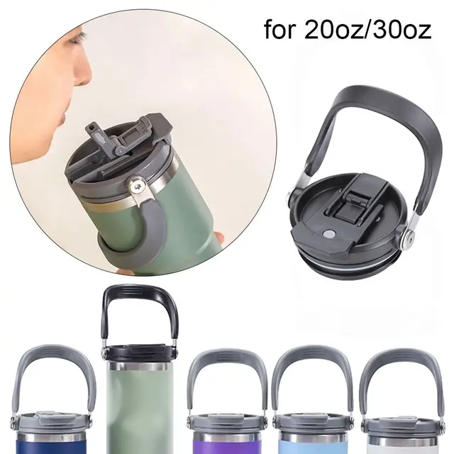 Splash PVC Spill Proof Bottle Cover 600/750/900/1050/1200ml PVC Cup Cap With Straw Universal for Tyeso 600/750/900/1050/1200ml 2