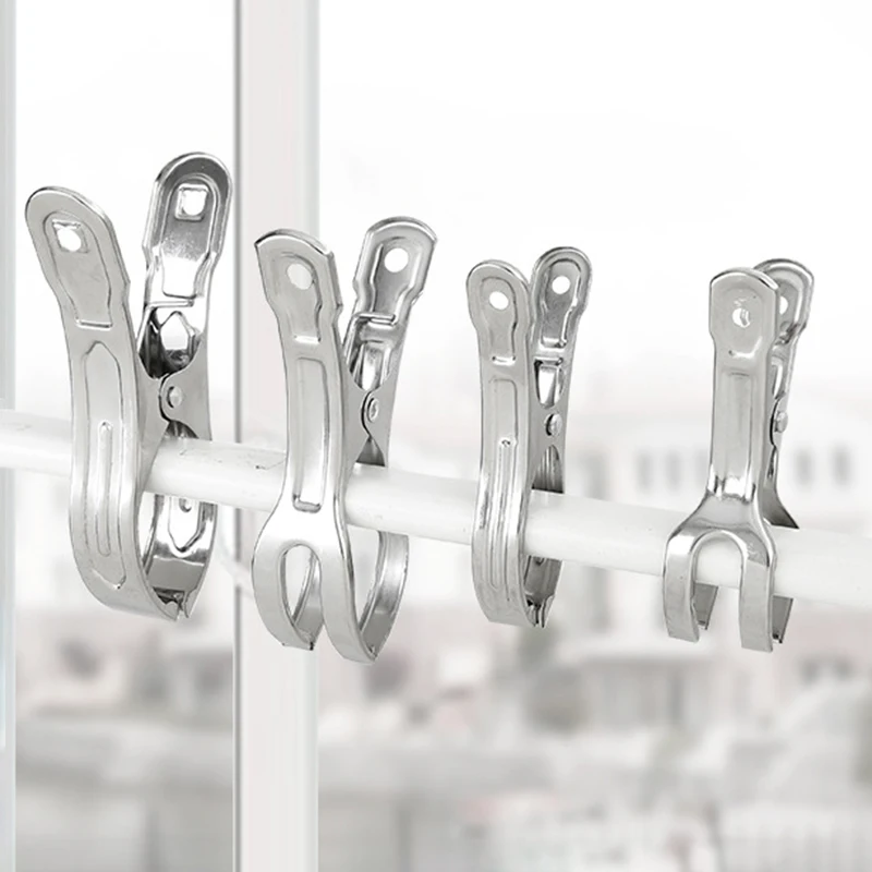 5/6/10/20pcs Stainless Steel Clips Clothespin Big Beach Chair Towel Clip Clamp for Quilt Windproof Clipping Clamps 3