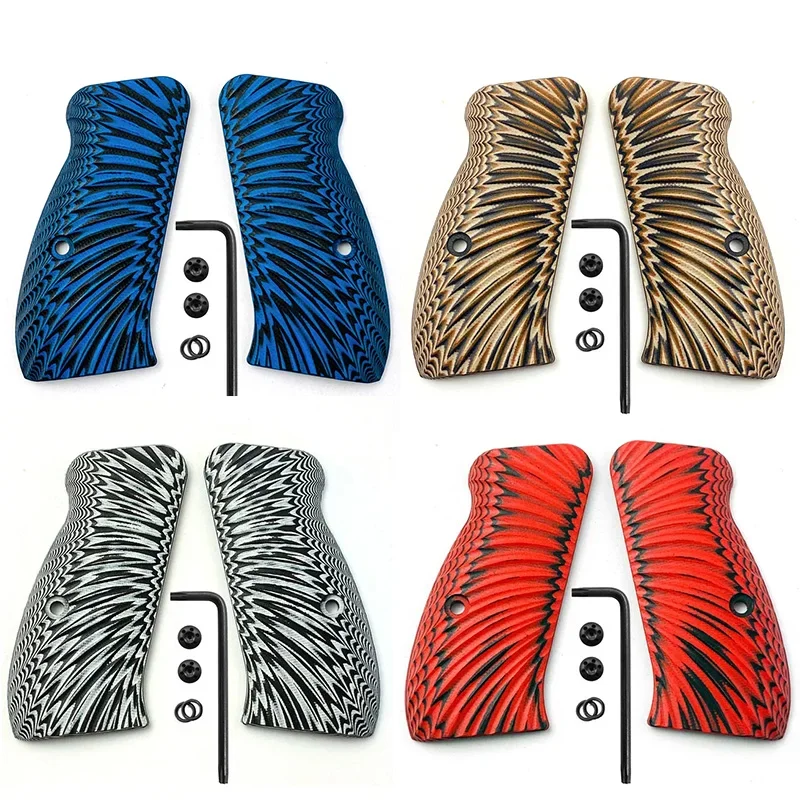 

1 пара Sunburst обработанных на заказ G10 CZ75 грипсов для CZ 75/85 Compact,CZ P-01,P100,C100,T100,PCR,CZ 75 D, винты для ружья в комплекте