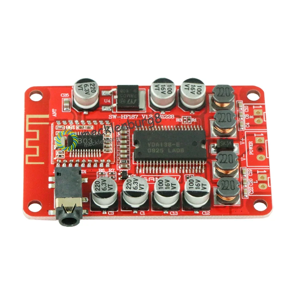 YDA138 DC 12V 2A Bluetooth digital audio amplifier module Board Class D 2 * 15W stereo 2 channels Power amplifiers 1PCS