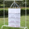 4 Layer Bra Drying Clothes Net Removable Windproof Hook for Flowers Buds Plants Organizer Drying for Fish/Vegetables/Fruit/Herbs 3
