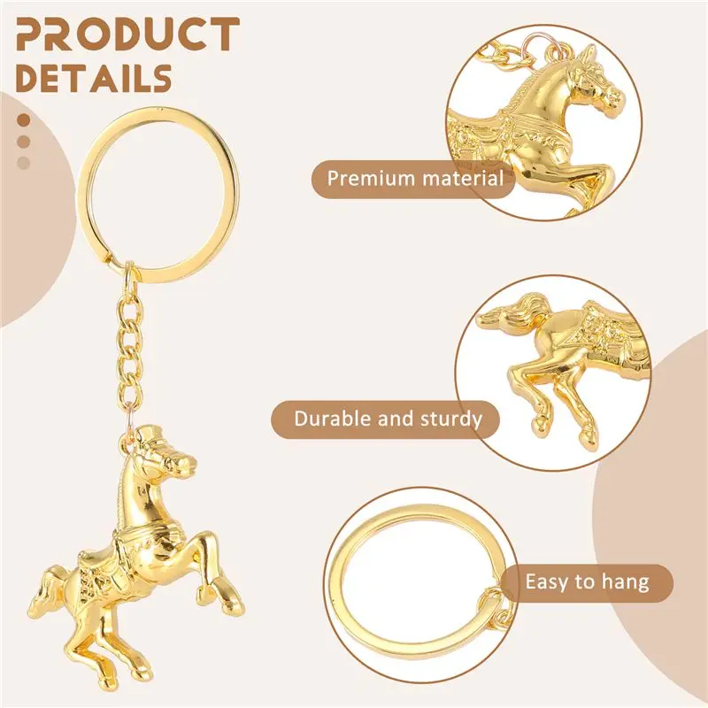 GW-DIY 패션 말 열쇠고리 자동차 키체인 링 키링 아연 합금 키링