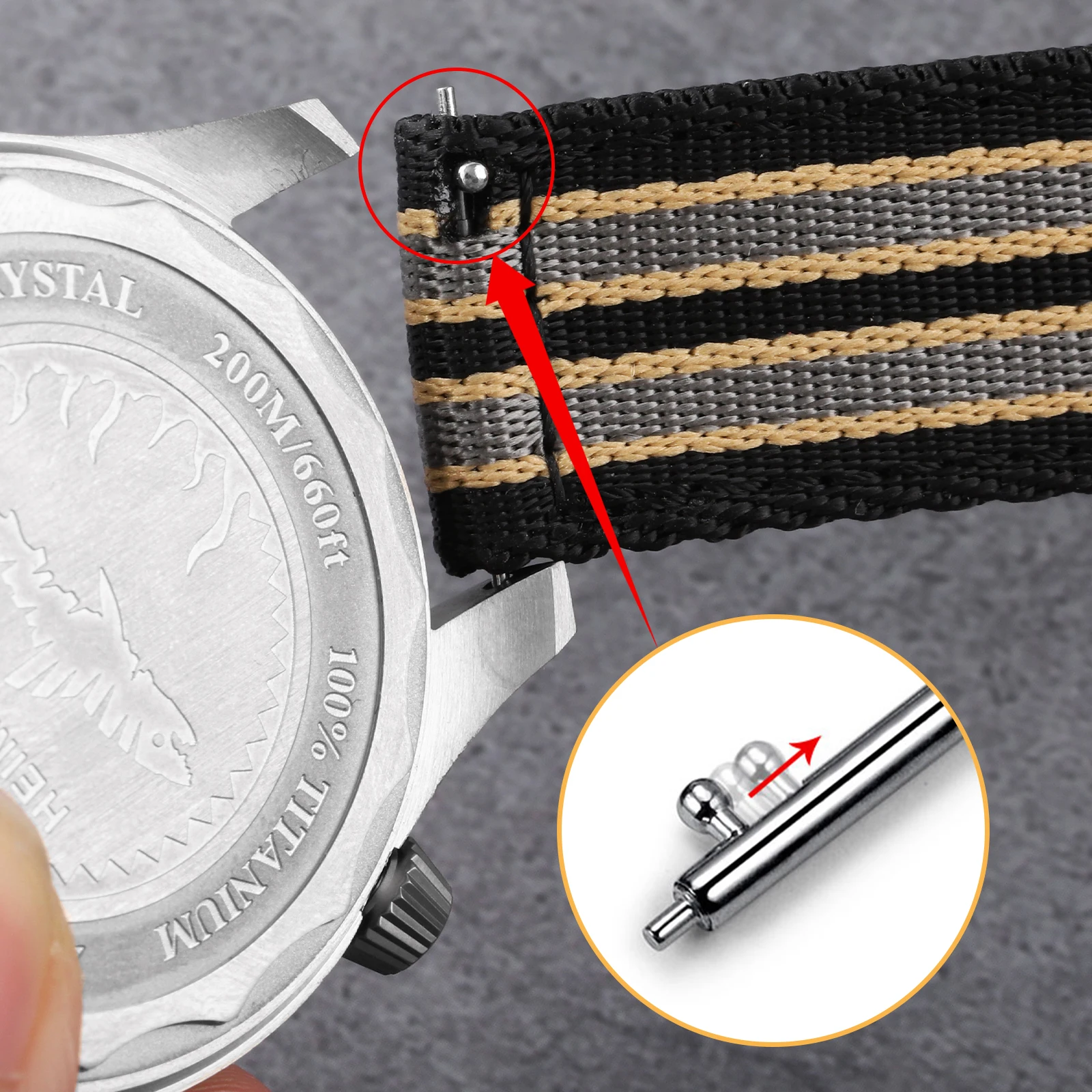 حزام ساعة نايلون 20 ملم 22 ملم قسط ناعم نايلون ريا...