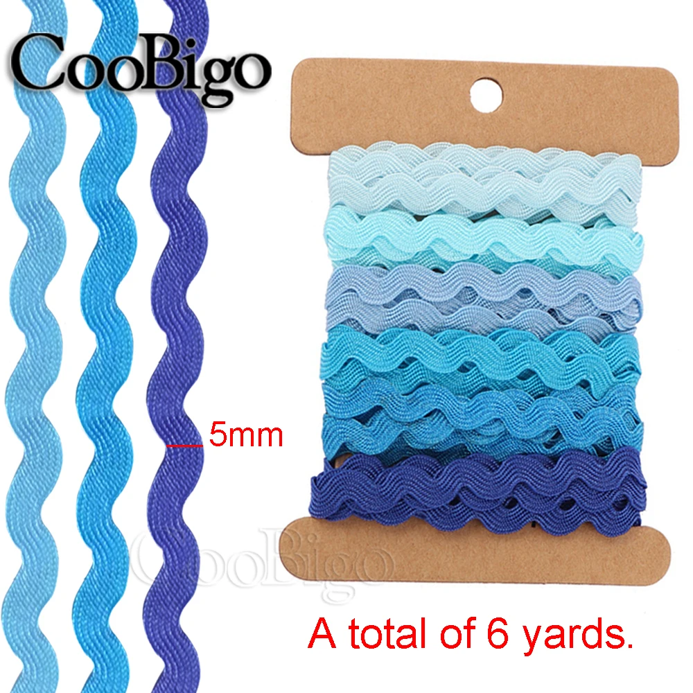 6Yards/lot Ric Rac Trim Lace Zig Zag Ribbon Wave Bending Fringe Trimming Sewing DIY Clothes Wedding Gift Wrapping Party Decor