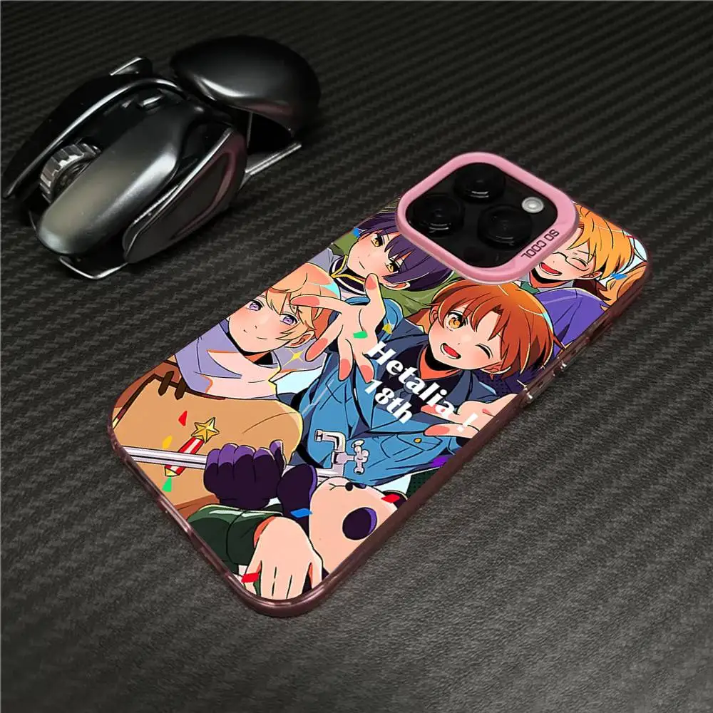 Vibrant Hetalia Axis Powers Cartoon Phone Case with Colorful Back Cover