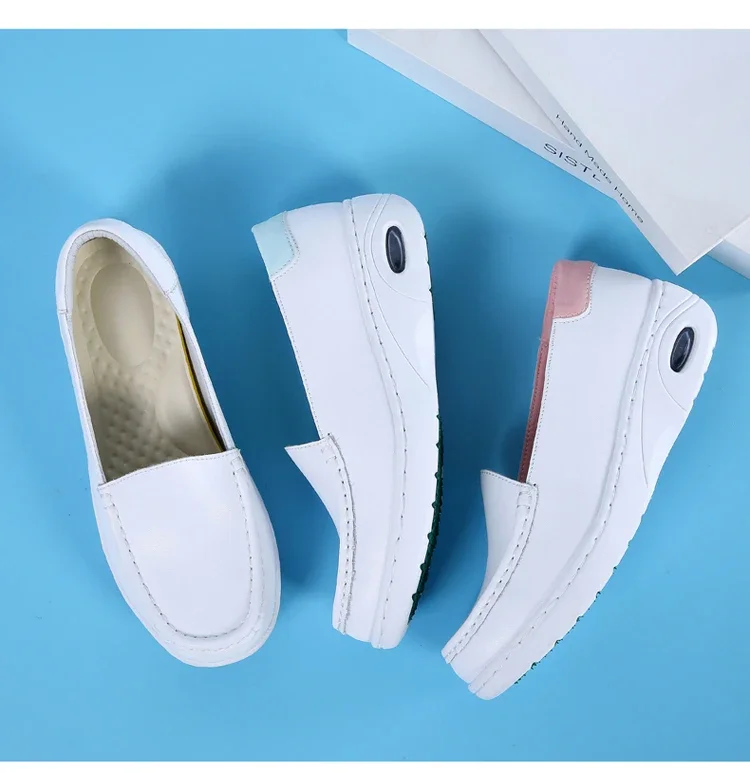 BEYARNE nurse shoes, white women's shoes, wedge shoes, comfortable, soft, non-slip hospital padsL067