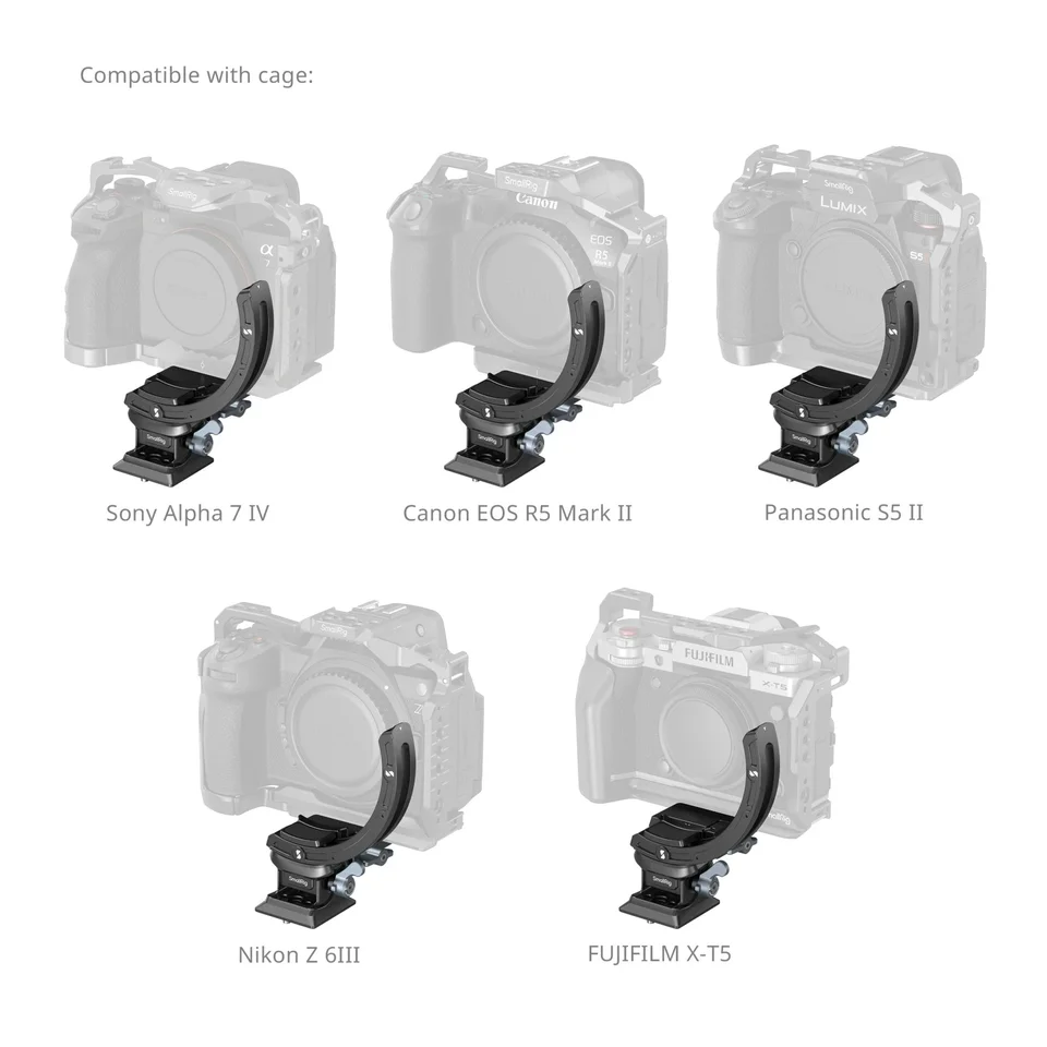 Plaque De Montage L + Poignée SmallRig Pour FUJIFILM X-E5 - Compatible Arca Swiss, Argent, Référence 5447 - 6