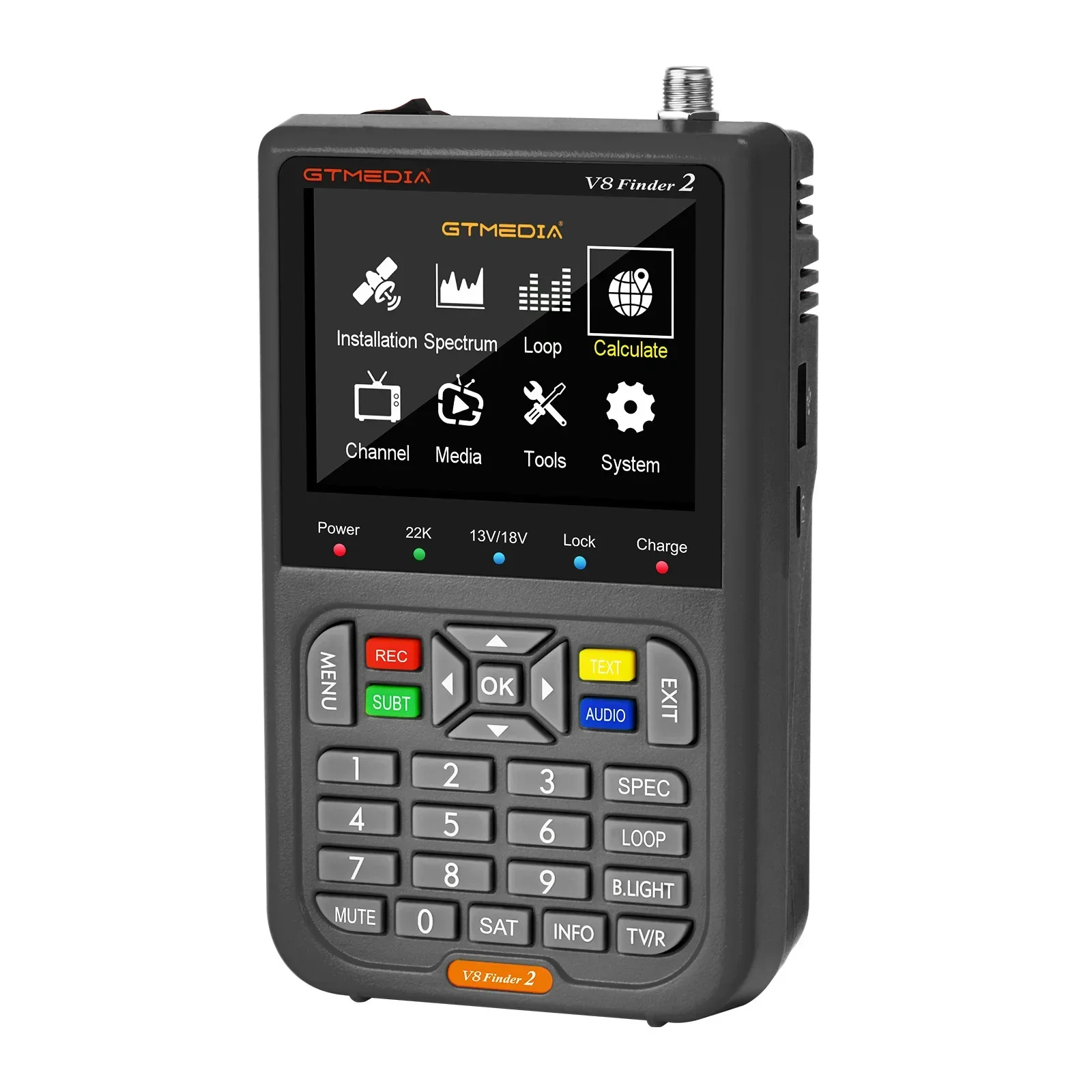 GTMEDIA V8 Finder2 Satellite Finder DVB-S/ DVB-S2/ MPEG-2/ MPEG4 Digital Sat Signal Detector Support Auto/Manual Search satellite finder