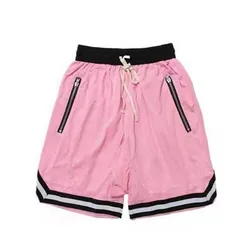Men's Lightweight Sports Shorts - Five - Minute Length for Summer Running and Fitness (Pink)
