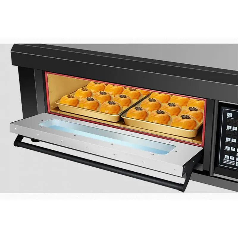 Commercial Factory Price Electric Instrumentation Control Bread Making Machine 1 Deck 2 Tray Baking Deck Oven 6
